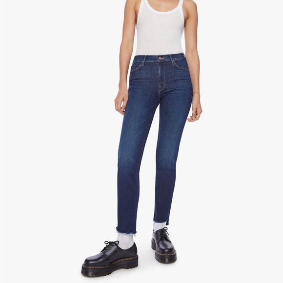MOTHER Denim - Mother The Mid Rise Dazzler Ankle Step Fray Off Limits 25